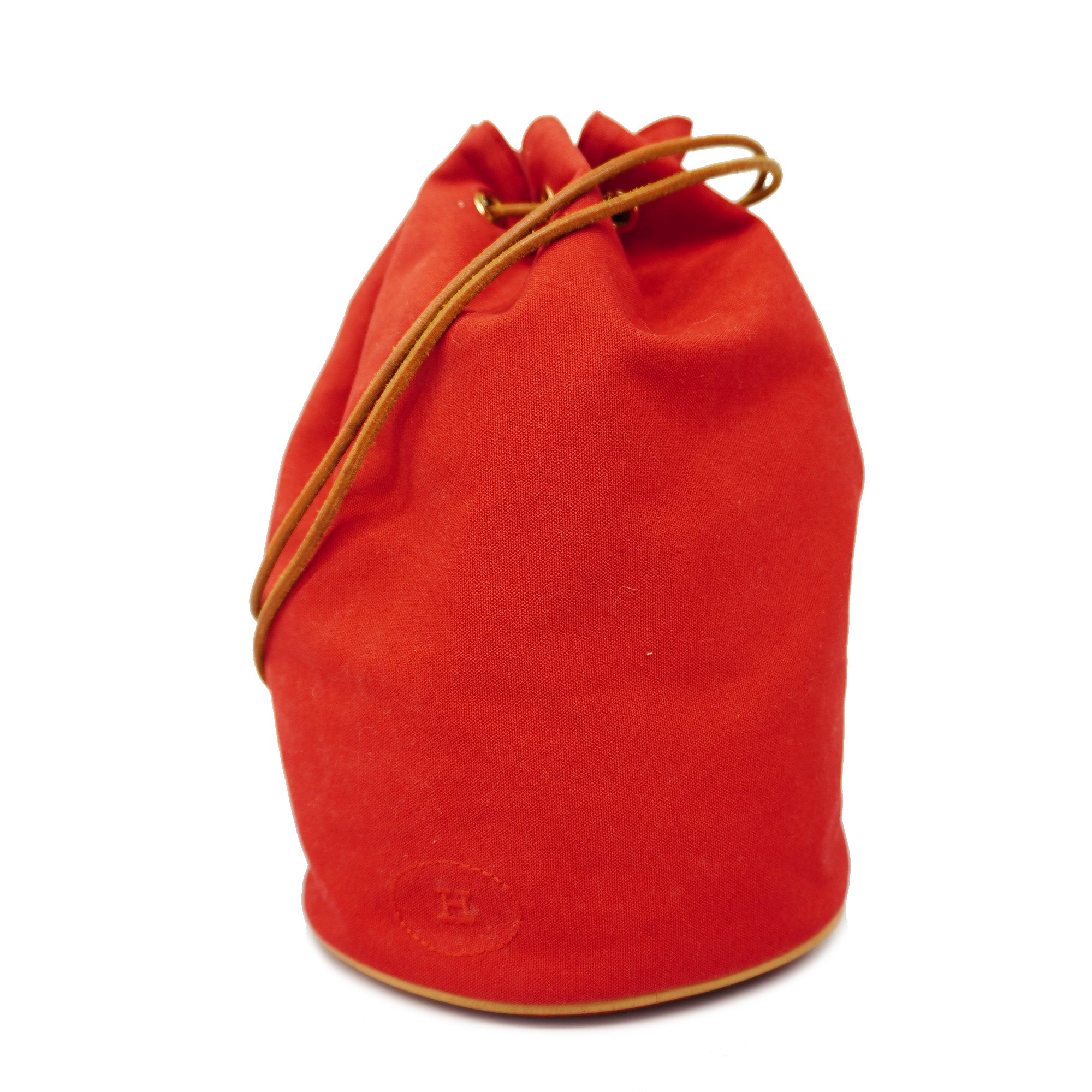 Hermesauth Polochon Mimil Poroshon Mimir Pm Canvas Shoulder Bag Red Color